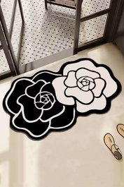 Mijölnir Bungari Rose Alfombra de Baño Verde 60 x 100 cm Antideslizante Suave Duradera 10mm Poliester Lavable